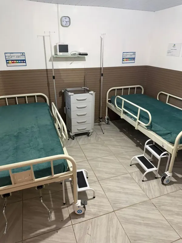 Enfermaria da unidade Piraí do Grupo Triunfo, clínica de saúde mental e dependência química