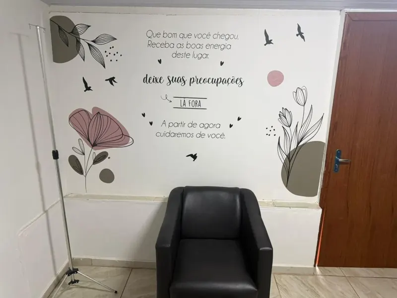 Recepção da unidade Piraí do Grupo Triunfo, clínica de saúde mental e dependência química